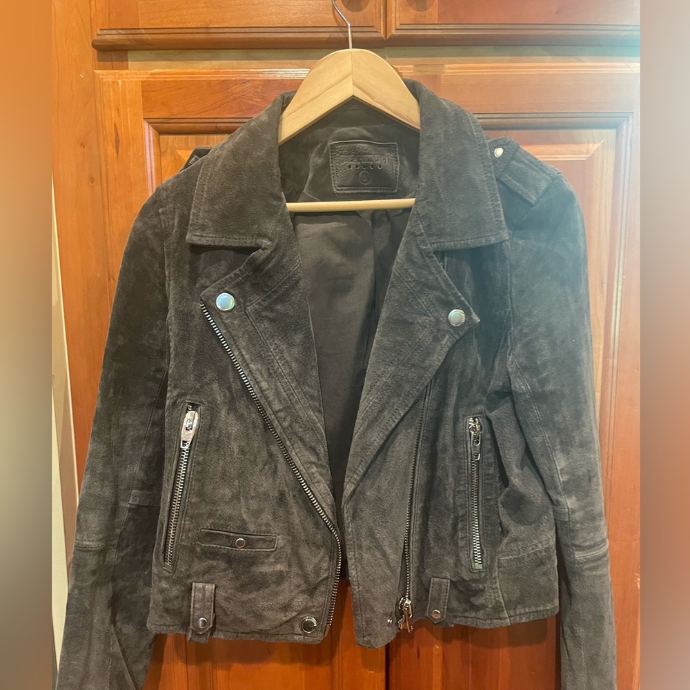 Blank NYC Suede Moto Biker Jacket size S